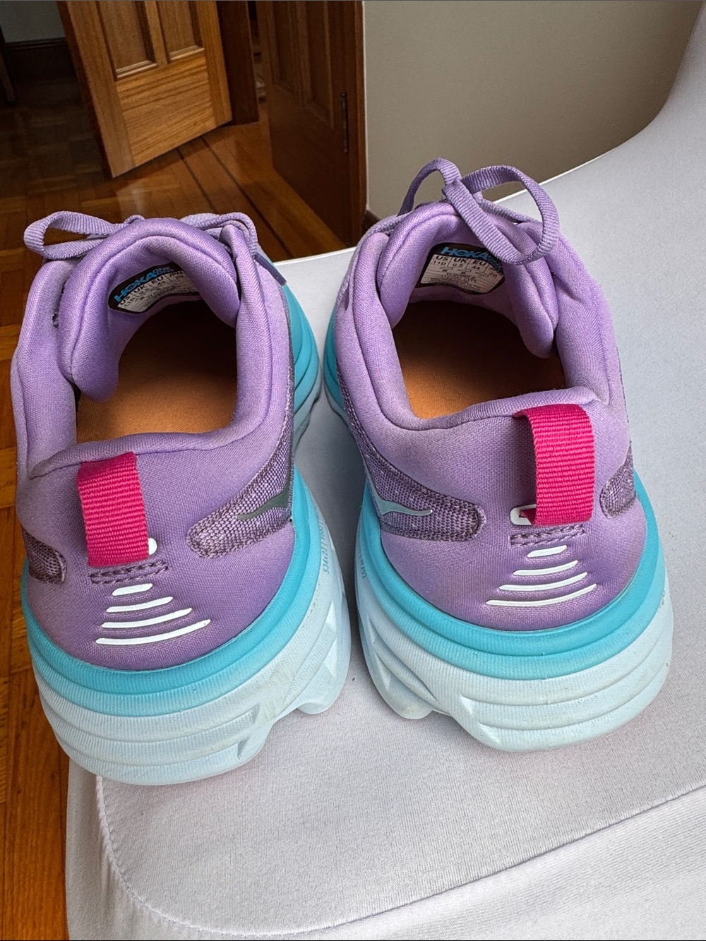 Hoka WOMEN'S BONDI 8 CHALK VIOLET/PASTEL LILAC Sz 11B - Picture 7 of 10